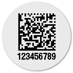 Mm Etikette Mit Qr Oder Datamatrix Code Folie Wei Mm