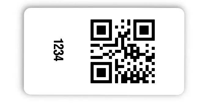 Universaletiketten Material:Thermopapier Größe:45x25mm Kopfzeile:"ohne" Barcode:QR Stellenanzahl:4-stellig Ausführung:4 Etiketten pro Nummer Menge:100