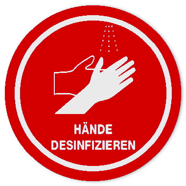 100x Gebotsplaketten Folie weiß, roter Druck, Ø 30mm, ohne fix, 1 Etikett pro Nummer
