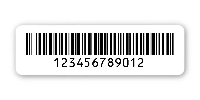 Universaletiketten Material:ThermoTop Größe:50x15mm Kopfzeile:"ohne" Barcode:128B Stellenanzahl:12-stellig Ausführung:1 Etikette pro Nummer Menge:500