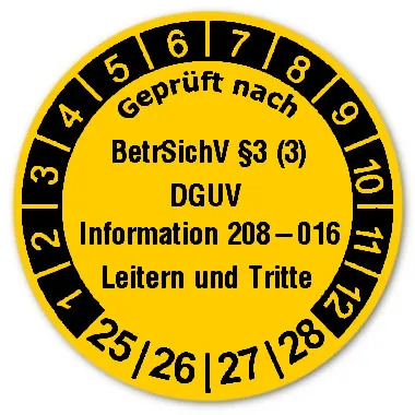 Produktbild: Prüfplaketten Leitern und Tritte - Durchmesser: 30mm