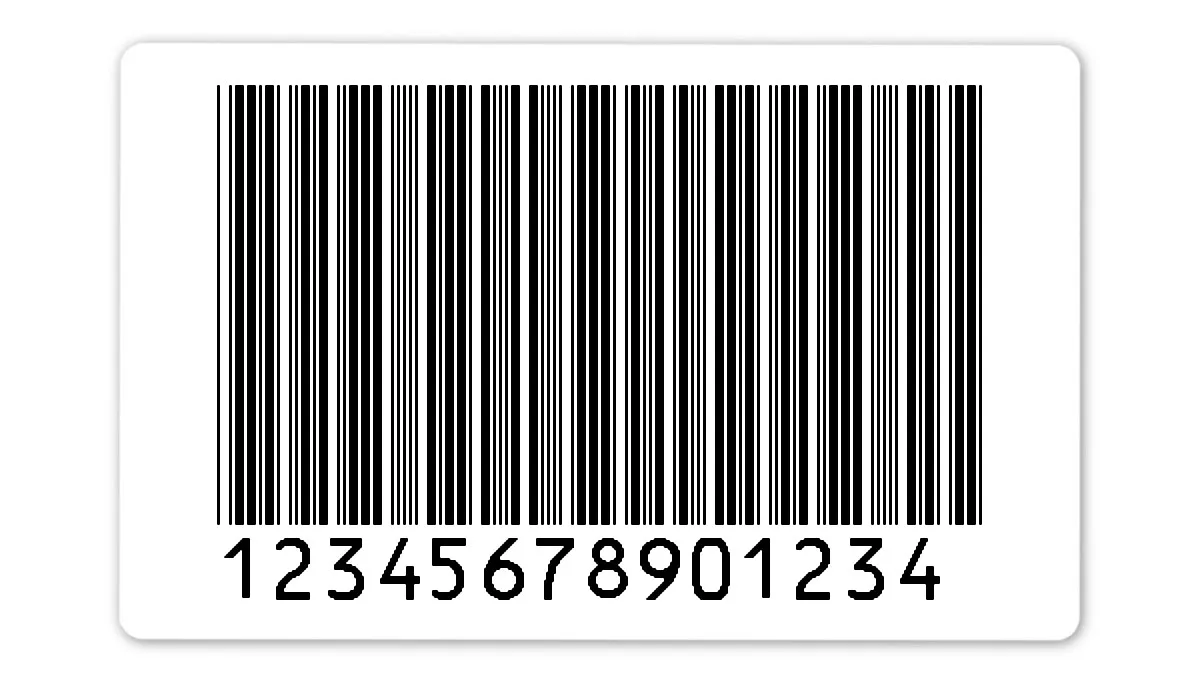 Palettenetiketten Material:Folie weiß Größe:80x50mm Kopfzeile:"ohne" Barcode:Code 39 ohne Prüfziffer Stellenanzahl:14-stellig Ausführung:1 Etikett pro Nummer Etiketten je Rolle:300