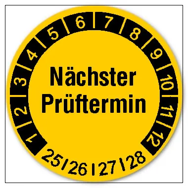 Prüfplaketten Nächster Prüftermin, Ø 30mm