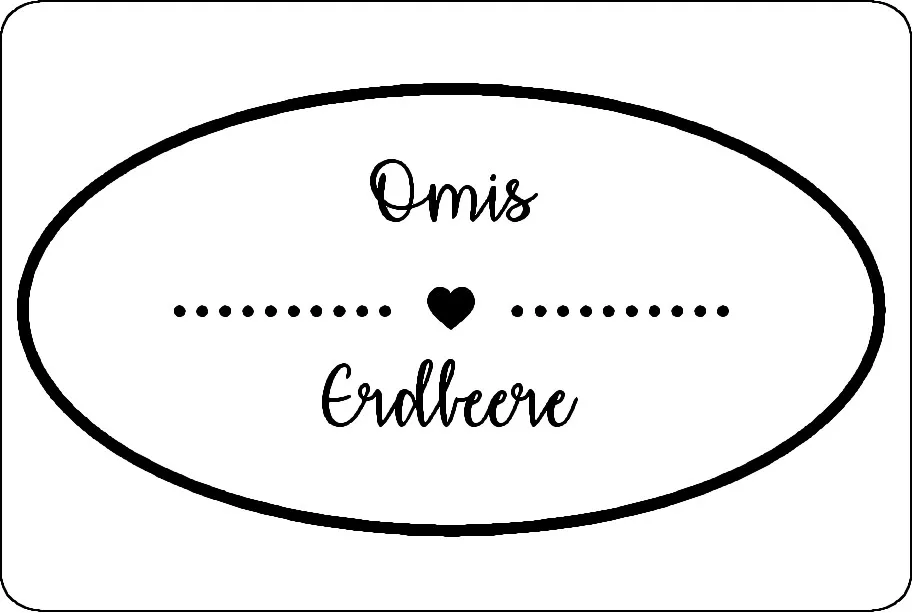 Marmelade Etiketten Material:Schutzetikett & weiß Größe:76x51mm Kopfzeile:"Ihr Wunschtext" Schriftart:Paris Stellenanzahl:ohne Menge:10