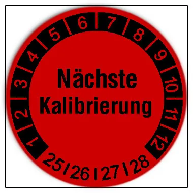 Prüfplaketten Nächste Kalibrierung, Ø 30mm