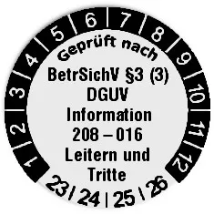 Produktbild:Datum Prüfetikett Material:Folie weiß Größe:Ø 20mm Nächste Prüfung:2023 Barcode:ohne Stellenanzahl:ohne Ausführung:1 Etikett pro Nummer Etiketten je Rolle:300