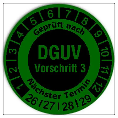 Prüfplaketten DGUV Vorschrift 3 invers