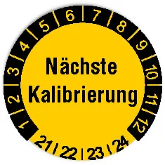 Produktbild:Datum Prüfetikett Material:Folie gelb Größe:Ø 20mm Nächste Prüfung:2021 Barcode:ohne Stellenanzahl:ohne Ausführung:1 Etikett pro Nummer Etiketten je Rolle:300