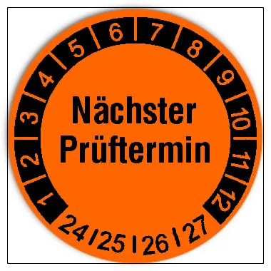 Prüfplaketten Nächster Prüftermin, Ø 30mm