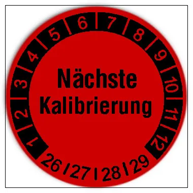 Inspection stickers Next calibration, Ø 30mm