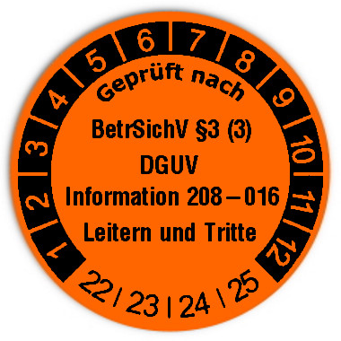 1000x Folie Orange, Ø 30mm, ohne fix, 2022, 1 Etikett pro Nummer
