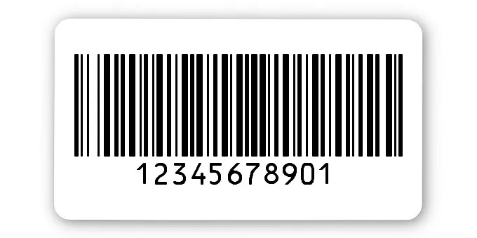 Universaletiketten Material:Thermopapier Größe:45x25mm Kopfzeile:"ohne" Barcode:128B Stellenanzahl:11-stellig Ausführung:4 Etiketten pro Nummer Menge:1000