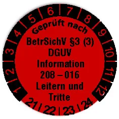Produktbild:Datum Prüfetikett Material:Folie rot Größe:Ø 20mm Nächste Prüfung:2021 Barcode:ohne Stellenanzahl:ohne Ausführung:1 Etikett pro Nummer Etiketten je Rolle:300