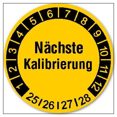Prüfplaketten Nächste Kalibrierung, Ø 30mm