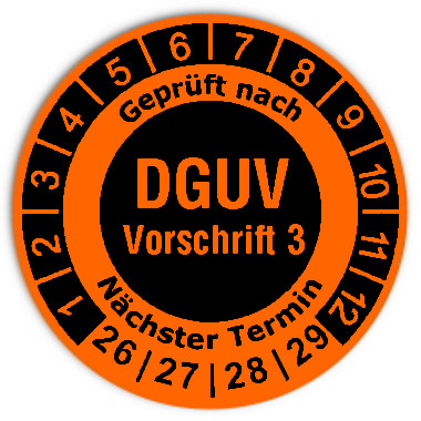 DGUV Vorschrift 3 Prüfplaketten korrekt verwenden DGUV Vorschrift 3 Prüfplaketten korrekt verwenden