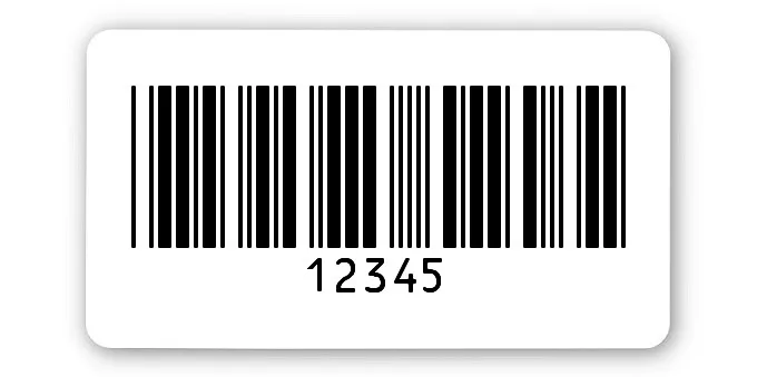 Universaletiketten Material:Thermopapier Größe:45x25mm Kopfzeile:"ohne" Barcode:Code 39 ohne Prüfziffer Stellenanzahl:5-stellig Ausführung:3 Etiketten pro Nummer Menge:300