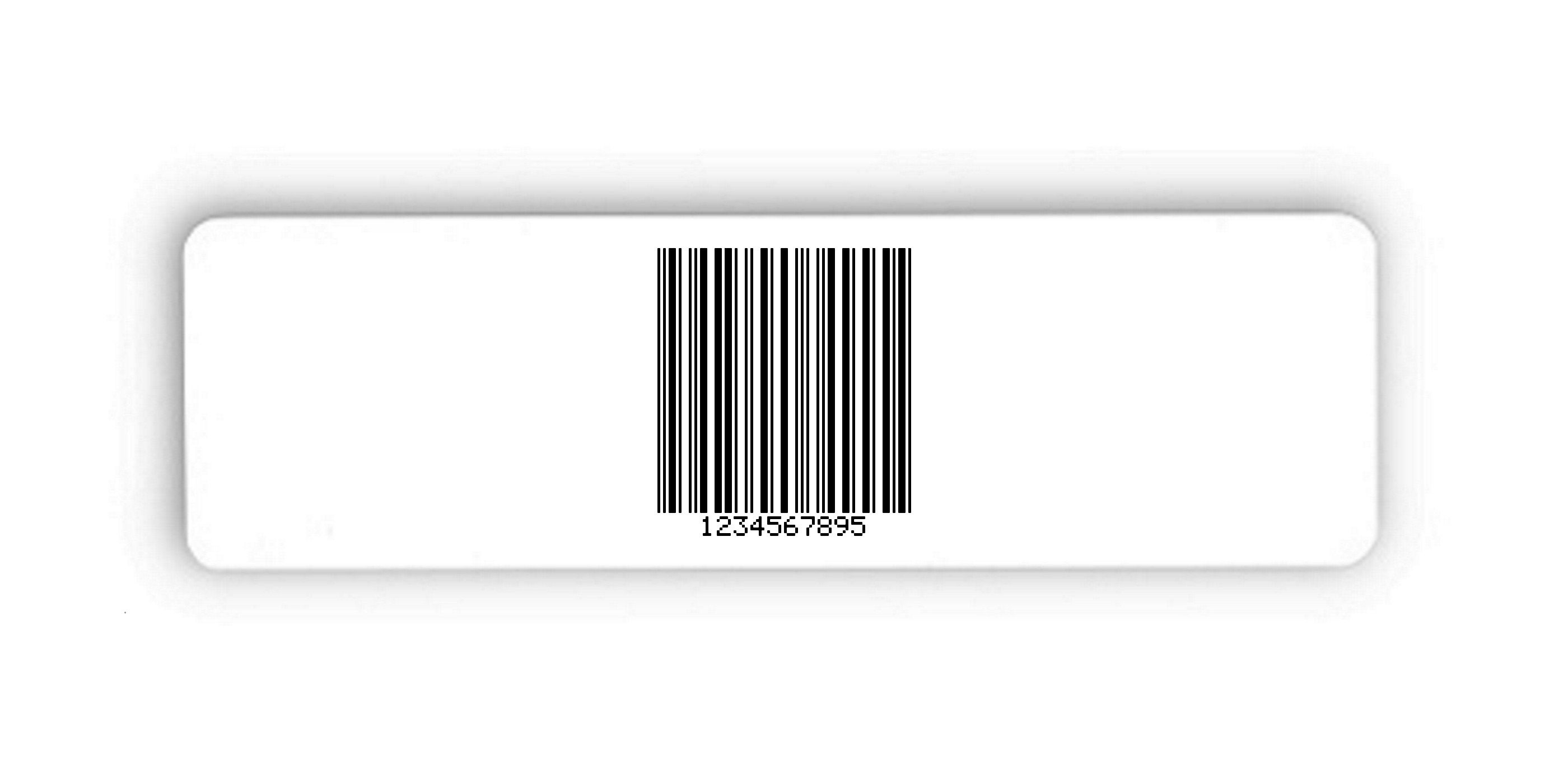 Universaletiketten Material:Folie hochglänzend weiß Größe:150x50mm Kopfzeile:"ohne" Barcode:2a5 mit Prüfziffer Stellenanzahl:10-stellig Ausführung:2 Etiketten pro Nummer Menge:100