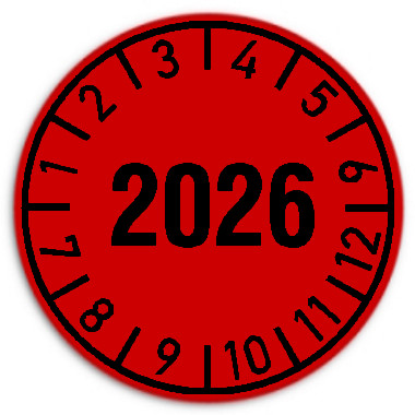 Jahres-Prüfplaketten - Durchmesser: 30mm