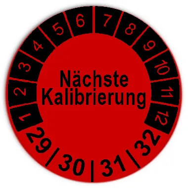 Produktbild: Prüfplaketten Nächste Kalibrierung - Durchmesser: 30mm