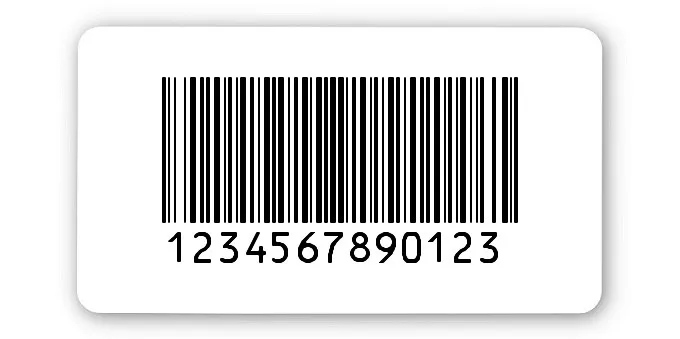 Universaletiketten Material:Thermopapier Größe:45x25mm Kopfzeile:"ohne" Barcode:128B Stellenanzahl:13-stellig Ausführung:4 Etiketten pro Nummer Menge:1000