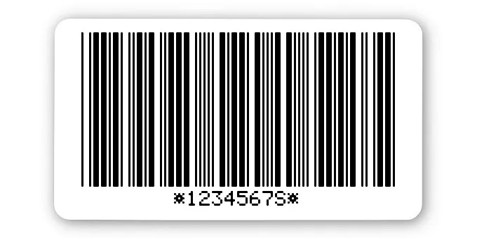 Archivierungsetiketten Material:ThermoTop Größe:45x25mm Kopfzeile:"ohne" Barcode:Code 39 mit Prüfziffer Stellenanzahl:8-stellig Menge:1000