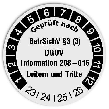 500x Folie weiß, Ø 30mm, ohne fix, 2023, 1 Etikett pro Nummer