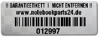 Sonderetikette notbookparts24