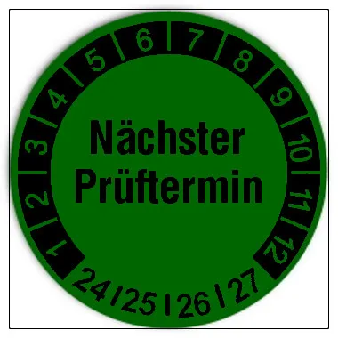 Prüfplaketten Nächster Prüftermin, Ø 30mm