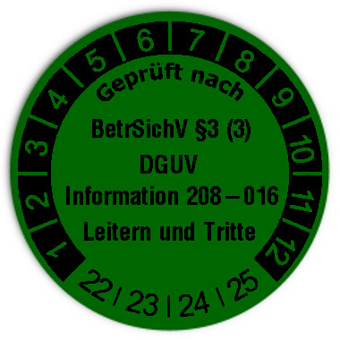 500x Folie grün, Ø 30mm, ohne fix, 2022, 1 Etikett pro Nummer