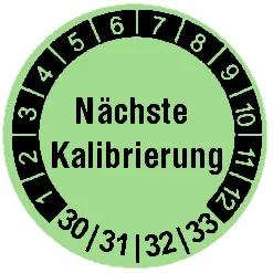 Produktbild: Prüfplaketten "Nächste Kalibrierung" - Durchmesser: 20mm
