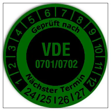 Prüfplaketten VDE 0701/0702 invers