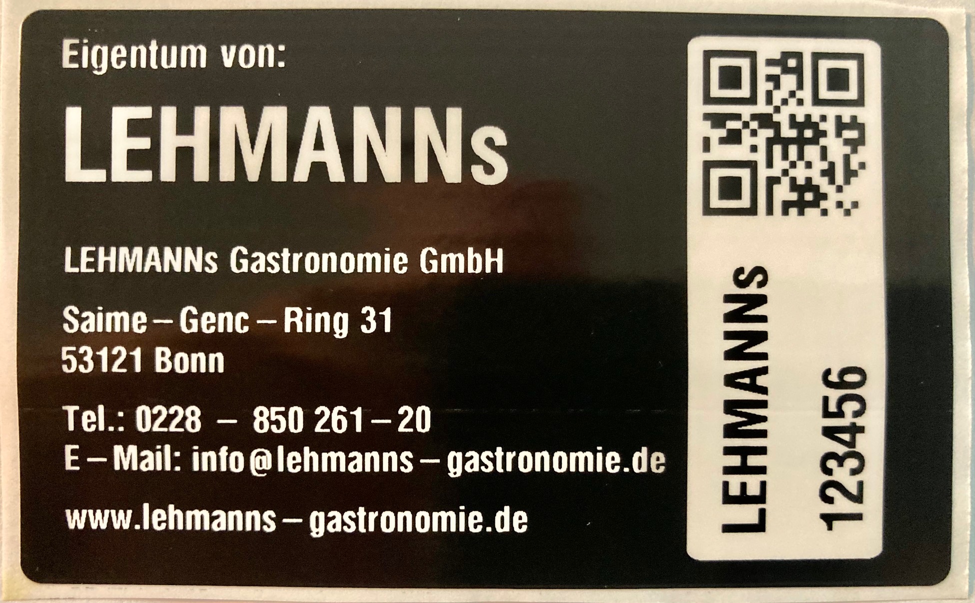 Sonderetiketten Lehmann-Gastronomie