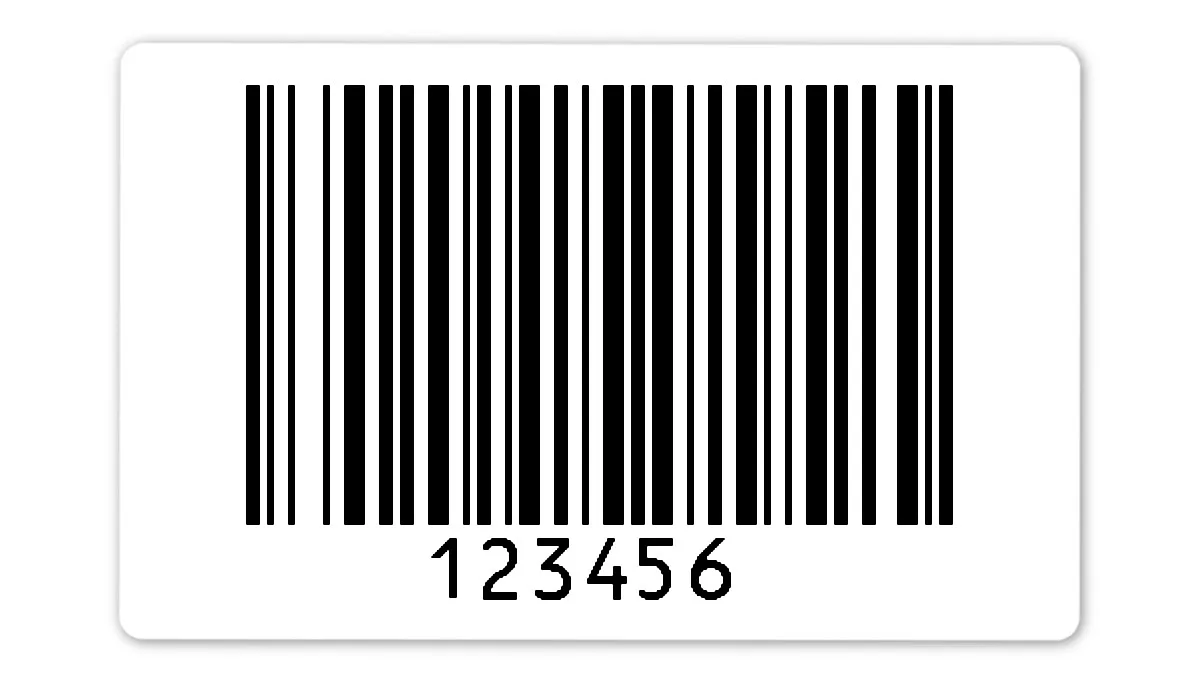 Palettenetiketten Material:Folie weiß Größe:80x50mm Kopfzeile:"ohne" Barcode:128B Stellenanzahl:6-stellig Ausführung:1 Etikett pro Nummer Etiketten je Rolle:300