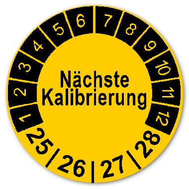 Prüfplaketten Nächste Kalibrierung - Durchmesser: 30mm