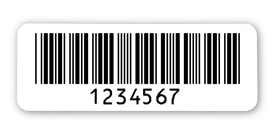 1000x Archivierungsetiketten Folie weiß, 40x15mm, 7-stellig ff, 1 Etikett pro Nummer