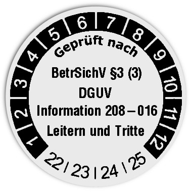 500x Folie weiß, Ø 30mm, ohne fix, 2022, 1 Etikett pro Nummer