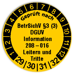 Inspection stickers "Ladders and steps" - Diameter: 20mm