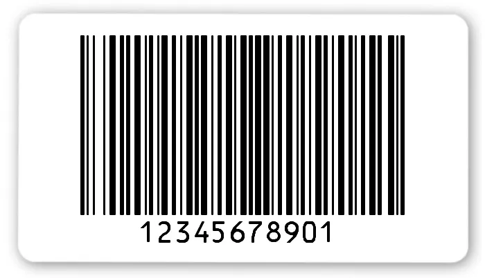 Archivierungsetiketten Material:Polyethylen-Folie hochglänzend weiß Größe:54x30mm Kopfzeile:"ohne" Barcode:128B Stellenanzahl:11-stellig Ausführung:1 Etikette pro Nummer Menge:1000