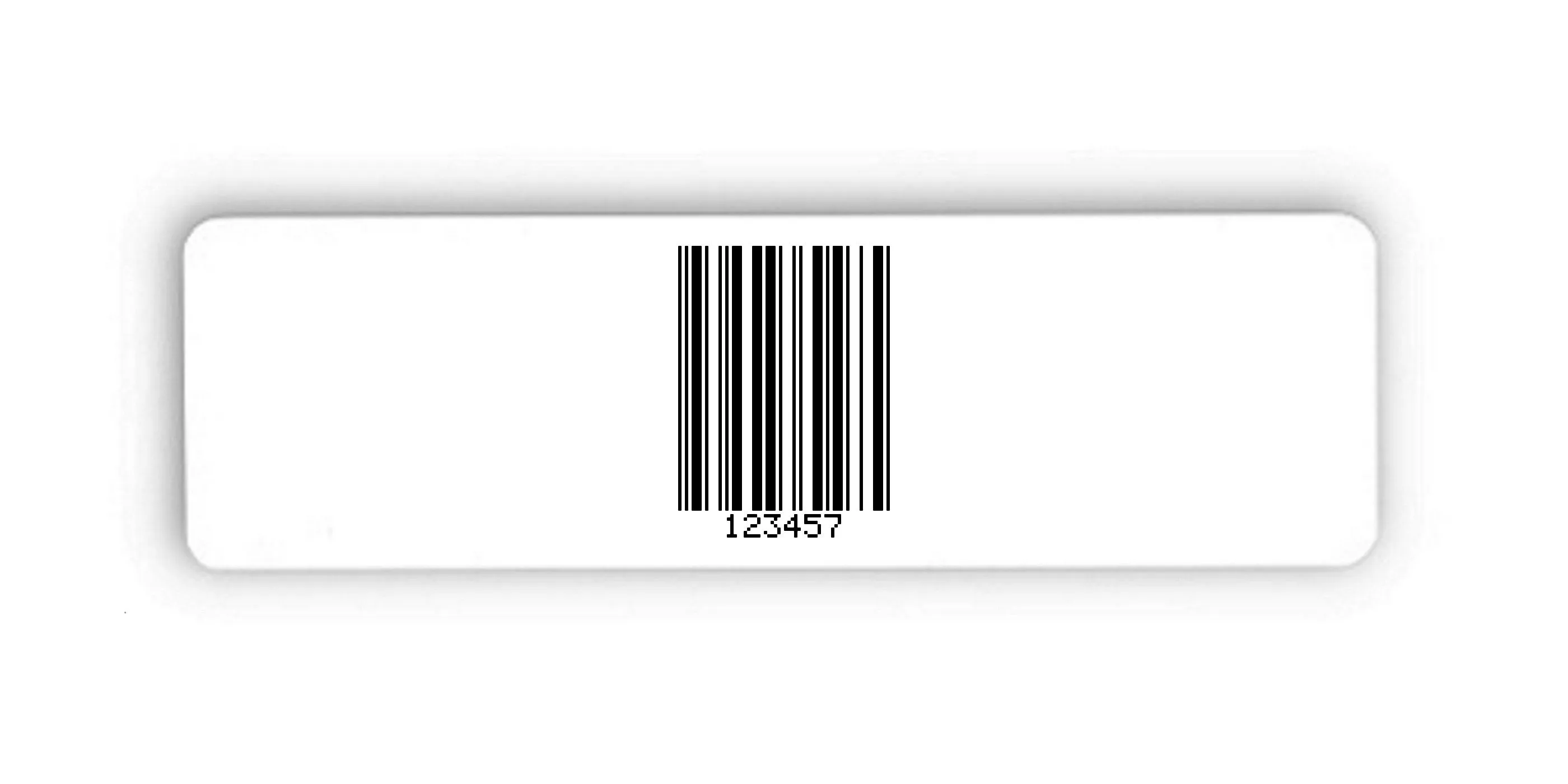 Universaletiketten Material:Folie hochglänzend weiß Größe:150x50mm Kopfzeile:"ohne" Barcode:2a5 mit Prüfziffer Stellenanzahl:6-stellig Ausführung:3 Etiketten pro Nummer Menge:300