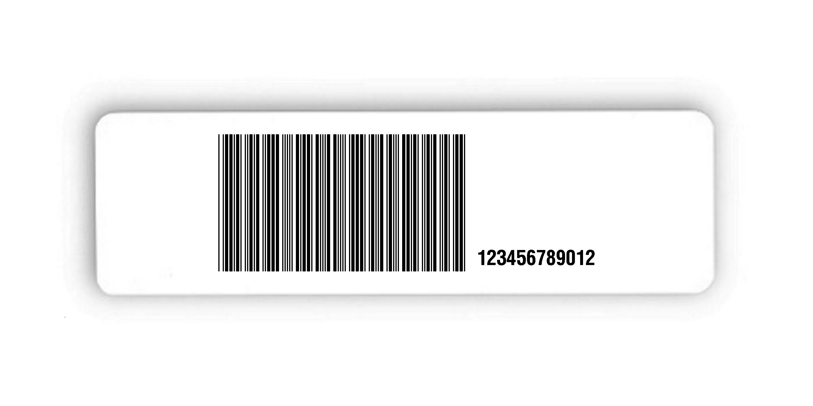 Universaletiketten Material:Folie hochglänzend weiß Größe:150x50mm Kopfzeile:"ohne" Barcode:2a5 interleaved Stellenanzahl:12-stellig Ausführung:2 Etiketten pro Nummer Menge:100