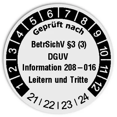 Datum Prüfetikett Material:Folie weiß Größe:Ø 30mm Nächste Prüfung:2021 Barcode:ohne Stellenanzahl:ohne Ausführung:1 Etikett pro Nummer Etiketten je Rolle:500
