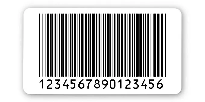 Archivierungsetiketten Material:ThermoTop Größe:45x25mm Kopfzeile:"ohne" Barcode:128B Stellenanzahl:16-stellig Menge:1000