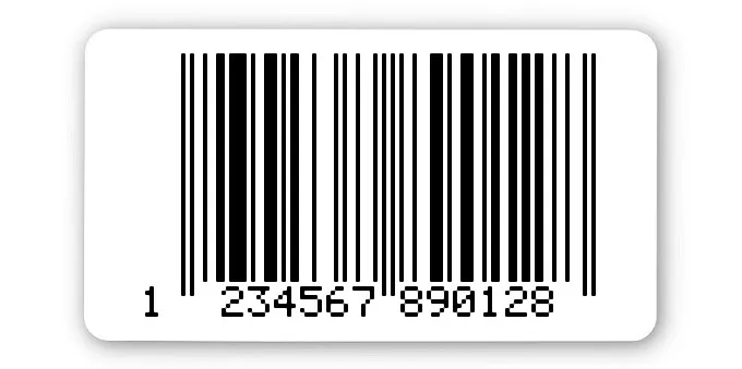 Archivierungsetiketten Material:Polyethylen-Folie hochglänzend weiß Größe:45x25mm Kopfzeile:"ohne" Barcode:EAN 13 Stellenanzahl:13-stellig Sonderetikett:Postfix 3 Menge:1000