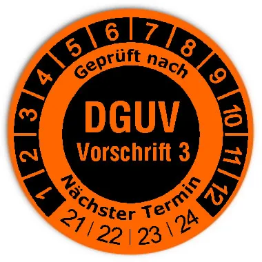 Prüfplaketten Material:Folie orange Größe:Ø 30mm Nächste Prüfung:2021 Barcode:ohne Stellenanzahl:ohne Ausführung:1 Etikette pro Nummer Menge:1000