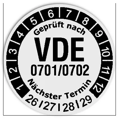 Prüfplaketten VDE 0701/0702