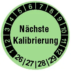 Produktbild: Prüfplaketten "Nächste Kalibrierung" - Durchmesser: 20mm