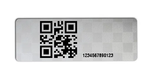 Universaletiketten Material:Siegeletikett Größe:36x13mm Kopfzeile:"ohne" Barcode:QR Stellenanzahl:13-stellig Ausführung:3 Etiketten pro Nummer Etiketten je Rolle:300