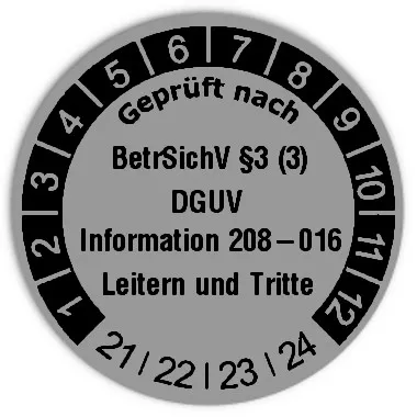 Datum Prüfetikett Material:Folie silber Größe:Ø 30mm Nächste Prüfung:2021 Barcode:ohne Stellenanzahl:ohne Ausführung:1 Etikett pro Nummer Etiketten je Rolle:500