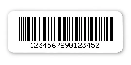 Archivierungsetiketten Material:Polyethylen-Folie hochglänzend weiß Größe:40x15mm Kopfzeile:"ohne" Barcode:2a5 mit Prüfziffer Stellenanzahl:16-stellig Menge:1000