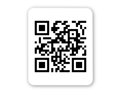 500x Etiketten Folie weiß, 26x22mm, QR Webadresse fix, Ohne Klartext